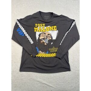 Post Malone Shirt Mens Large Gray Long Sleeve Country Album Tour Concert